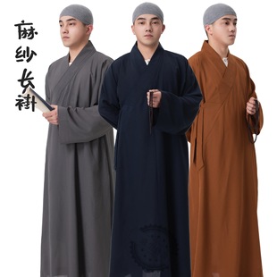 Light Summer Thin Breathable Wrinkle-Resistant Linen Robe for Monks and Nuns