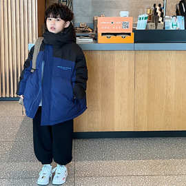 男童外套秋冬棉服冬季加绒加厚帅气棉袄宝宝儿童秋季上衣冬装童装