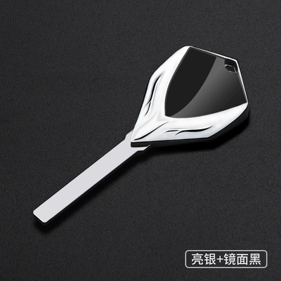 Motorcycle metal key blank suitable for CFMOTO 150AURA (CF150T-32) (Motorcycle Key) - bright-silver-mirror-black-cf-150aura