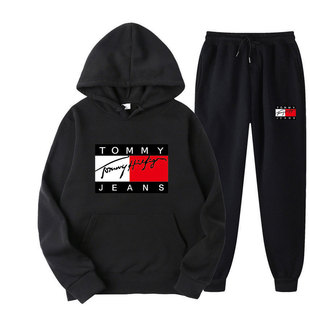 New Cross-border Foreign Trade Men's Sports Sweater suit Casual Printed Hoodie Fashion Sweater suit Men's 2024