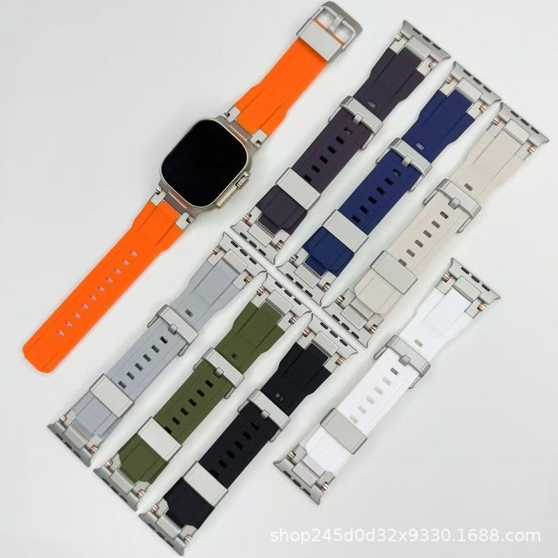Apple watch ストラップ、メカ凸パターンストラップ、appleiwatch ストラップ、液体シリコンストラップに適しています。|undefined