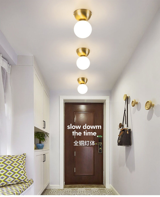 Brass Ceiling Lamp Aisle Lamp Nordic Simple Golden Commercial Bedroom Window Balcony Lamp All Copper Bedside Small Wall Lamp Brass Ceiling Lamp Aisle Lamp Nordic Simple Golden Commercial Bedroom Window Balcony Lamp All Copper Bedside Small Wall Lamp