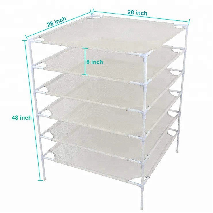 Производители производят многослойную Штабелируемая квадратная стойка для гидропонной сетки для трав, сетчатая сушильная стойка, сушильная детали национального стандарта