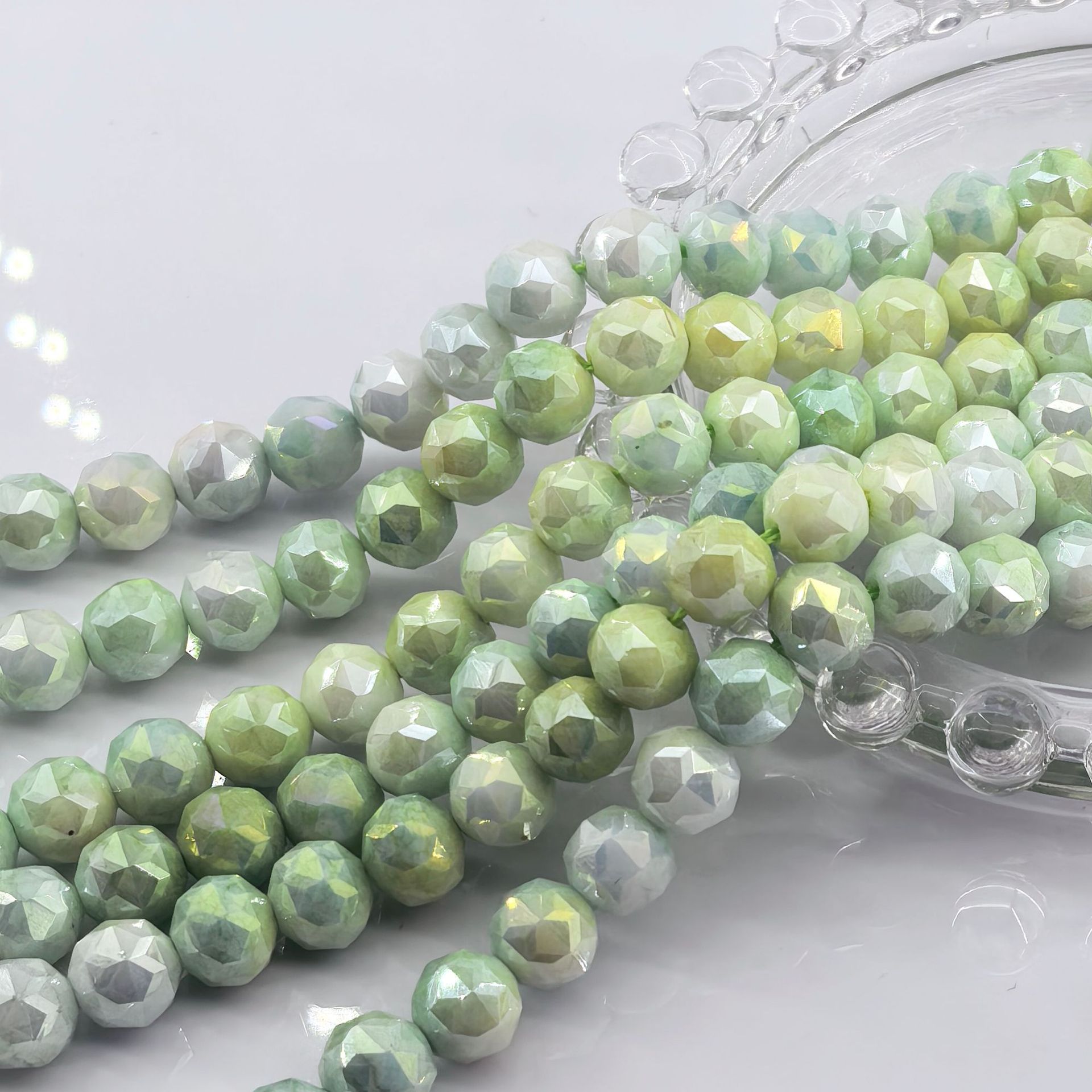Bola de flores de 8mm Jingjing K9 cuentas sueltas de cristal 64 superficies cortadas con cuentas Accesorios de joyería hechos a mano de bricolaje Pulsera Collar lote suelto image 94