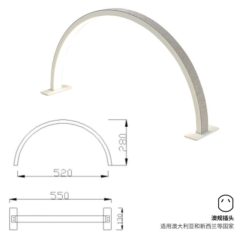 Nuevo medio mes de manicura lámpara LED protector de ojos manicura pestañas bordado lámpara de brillo de salón de belleza especial lámpara de horneado lámpara transfronteriza