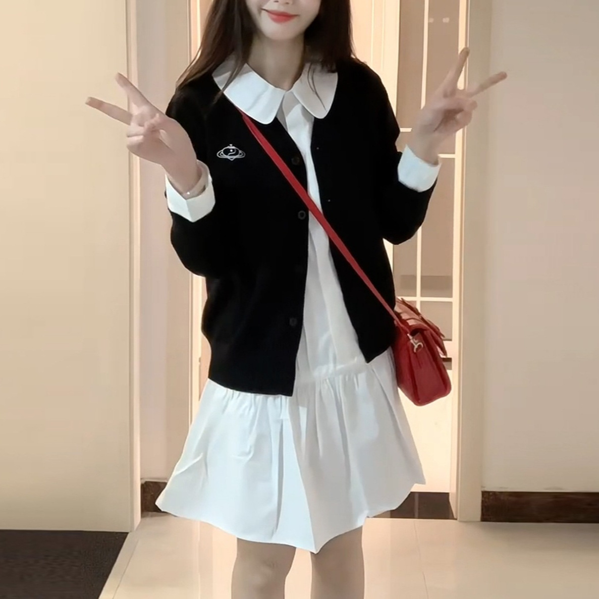 French-Style College Knit Suit Dress for Women Early Autumn 2025 New Popular Petite Elegant Outfit Set