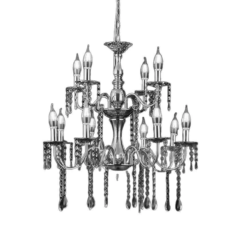 Silver ceiling lamp, diameter 0.65mm, 0.65m, 0.60m