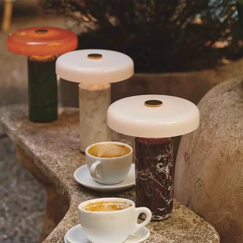 Post-modern Light Luxury Table Lamp Nordic Designer Model Room Bedroom Bedside Lamp Living Room Creative High-end Marble Lamp