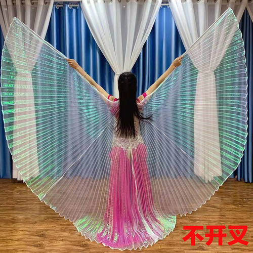Adult Belly Dance Golden Wings Dance Wings Dance 360 Degree Dance Costumes Performance Costumes Props No Split Wooden Stick 9.3 Meters 