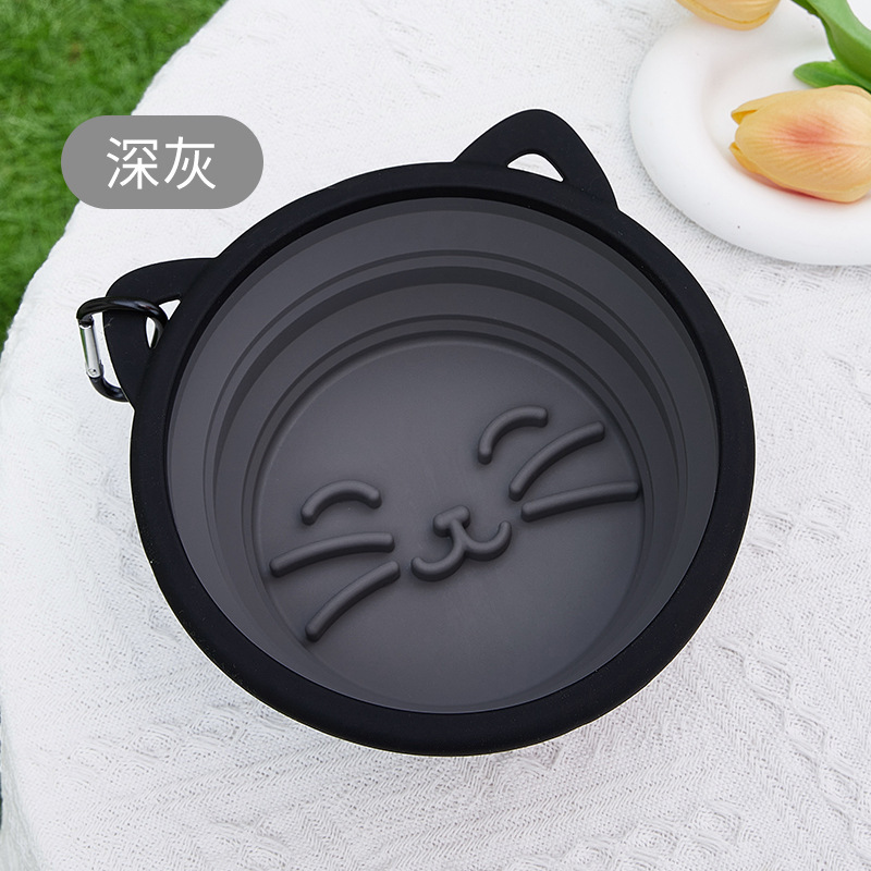 亚马逊狗粮爆款宠物户外慢食防噎呕缓吃折叠碗悬挂式狗食盆|undefined