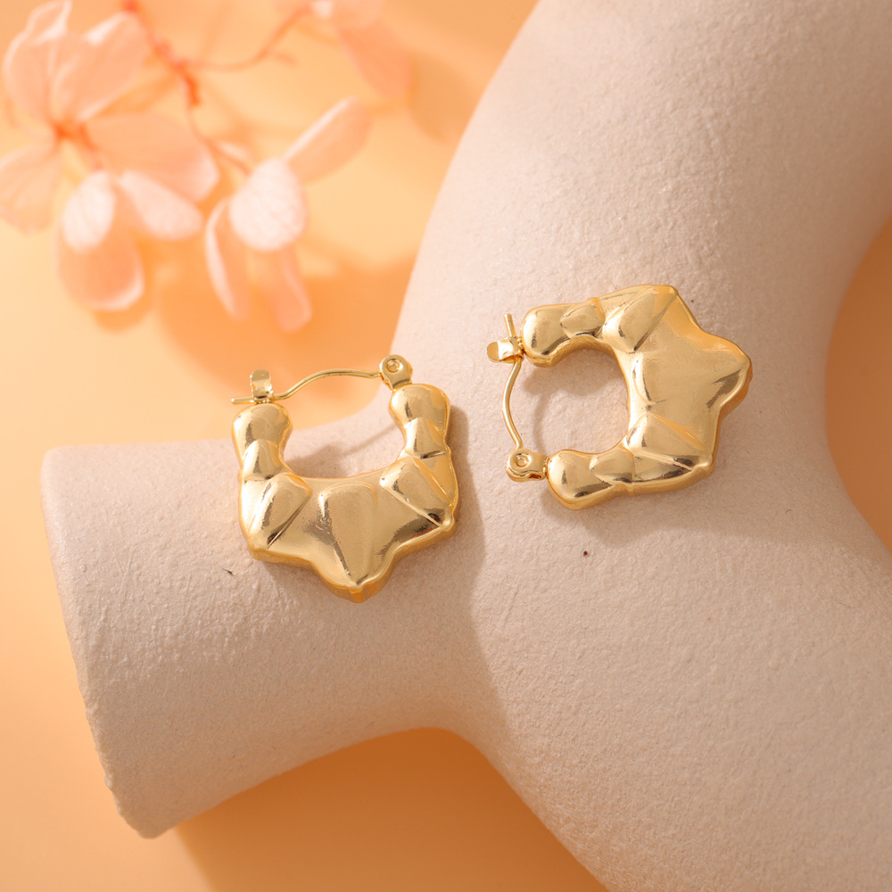 Pendientes de acero inoxidable estilo europeo, minimalista y ligero