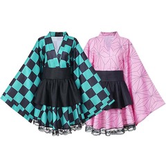 かまどの炭治郎祟り豆のメイド服鬼滅の刃女装着物コスプレ現物卸売り
