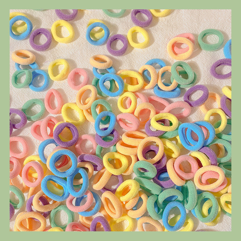 Anillo para el cabello de los niños, banda de goma de alta elasticidad, cabello trenzado, no daña el cabello, cuerda para atar al bebé, red neta 2025 nueva funda de cuero de cuerda para el cabello