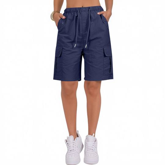 European and American Cross-Border Women's Clothing Amazon Independent Station New Style Personalized Quick-Drying Workwear Five-Point Pants Casual Shorts Trend