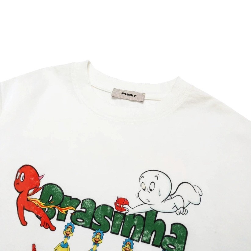 Trendiges, verwaschenes, lässiges Hip-Hop-T-Shirt mit Rundhalsausschnitt und kurzen Ärmeln im Used-Look – für Damen und Herren_voghion.com