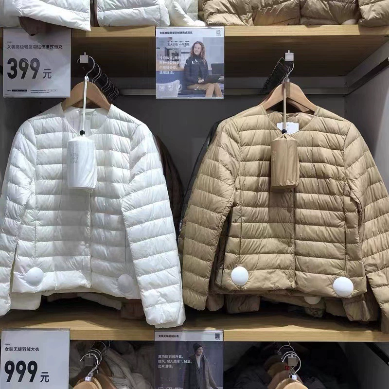 Новинка 2025, внесезонный легкий пуховик с круглым вырезом, женская теплая подкладка, короткая куртка большого размера, осенне-зимняя женская куртка без воротника