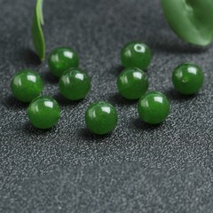 ホウレンソウの緑の翡翠の丸い玉と和田の碧玉の緑の玉の髄の散珠の子玉のdiyの手作りの数珠のブレスレットのネックレスの材料