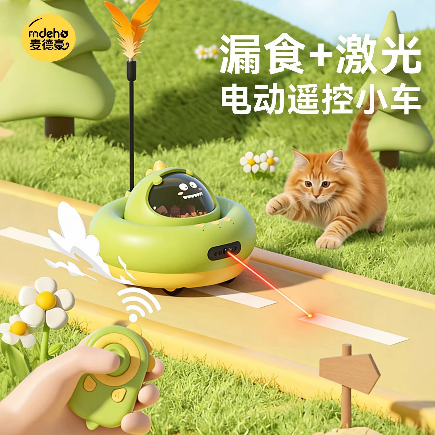Juguete Eléctrico con Control Remoto para Gatos de ABS Interactivo