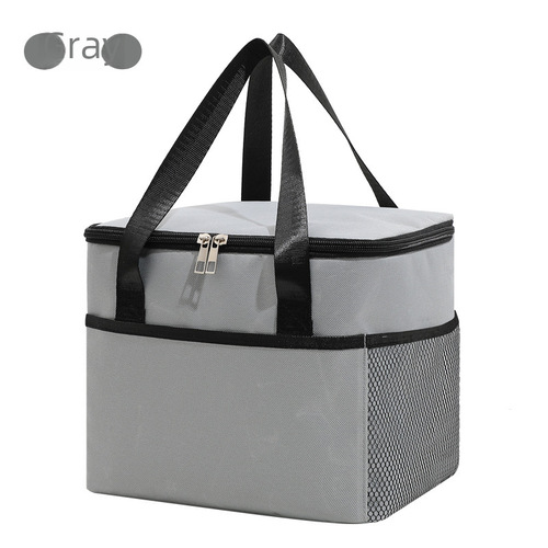 New Style Large Capacity Square Insulated Bag Hand-held Ice Pack Outdoor Lunch Picnic Bag Simple Thick Aluminum Foil Insulated Bag