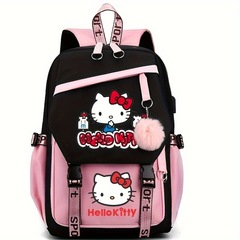 HelloKitty印花双肩背包猫咪卡通书包旅行包学生书包双肩背包