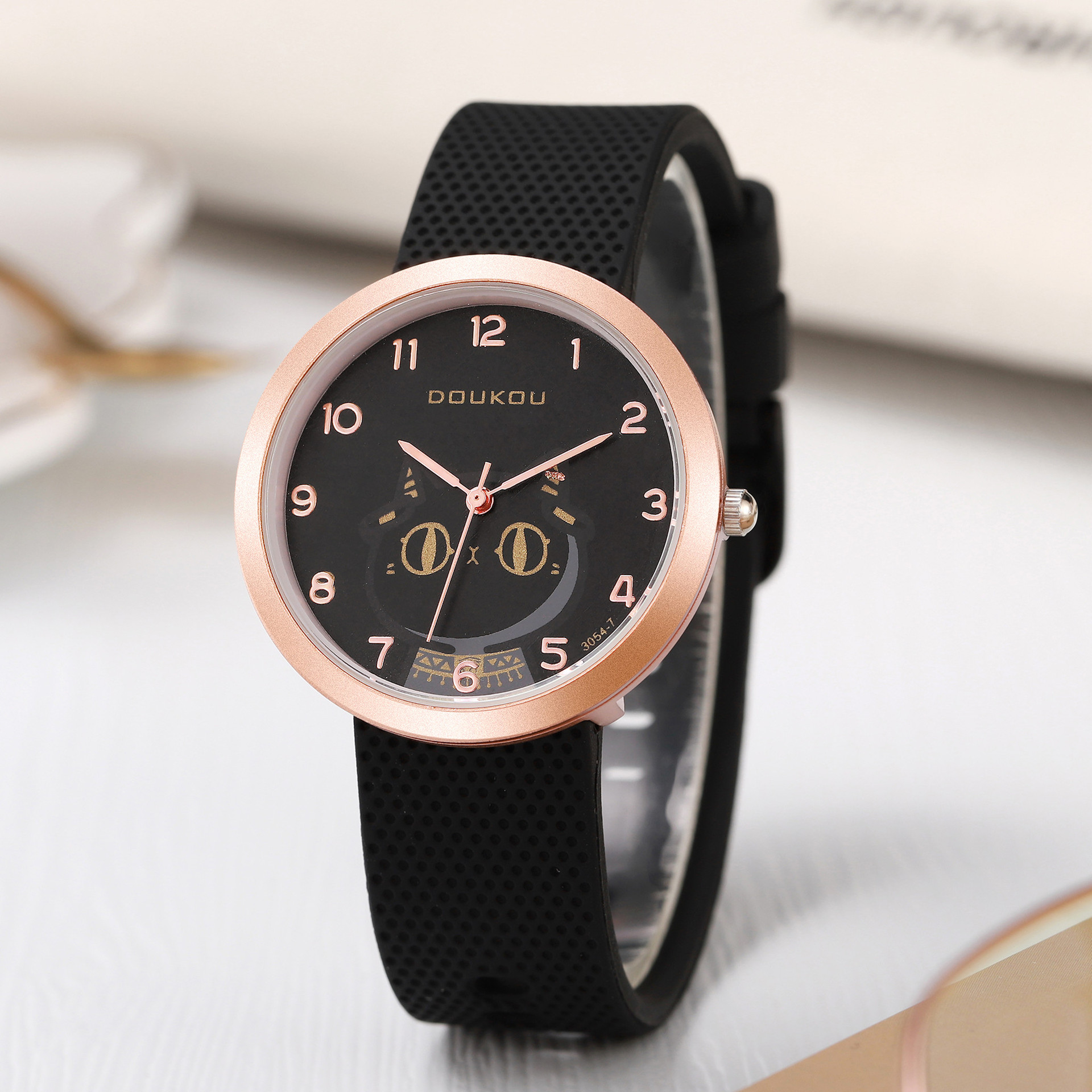 New style is brand Korean version of silicone tape ladies watch women's niche students men's cross-border explosions a generation of hair