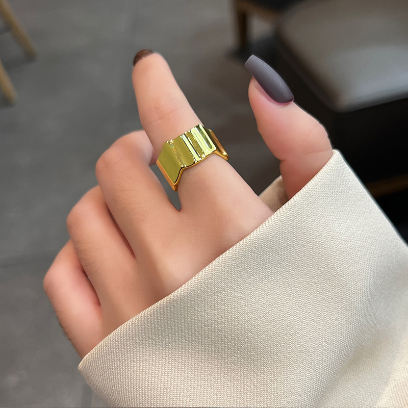1 Piece Fashion Solid Color Silver Plated Plating Womenu0027S Rings