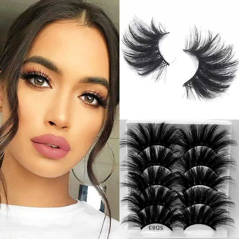 Long curling false eyelashes, European style, 25mm