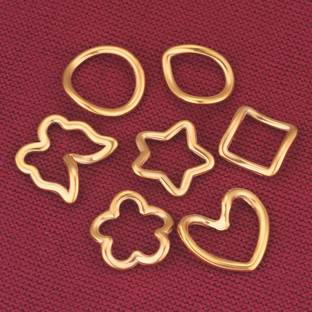 手作diy首饰品材料 不锈钢扭曲耳圈耳环吊坠耳饰连接 配件小吊坠