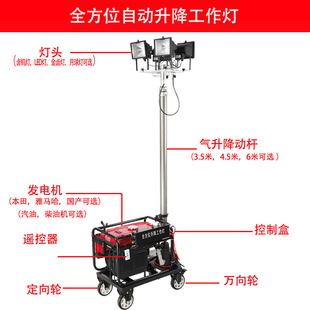 SFW6110 omni-directional automatic lifting work lamp mobile lighting vehicle flood control emergency lighting vehicle generator lamp