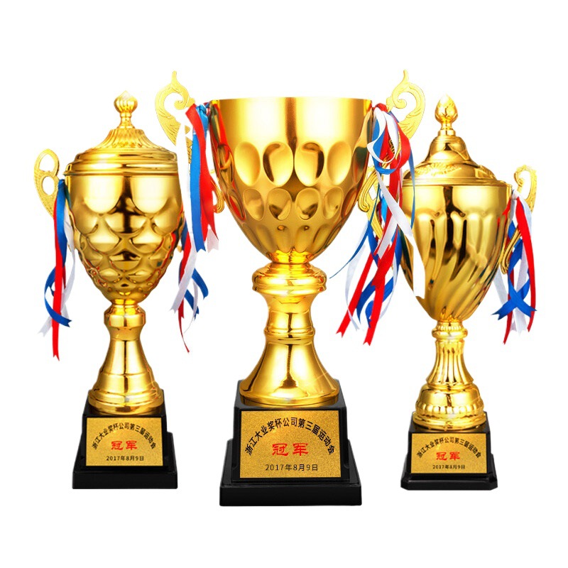 Trofeo metálico, regalo empresarial, regalo promocional, artículos de etiqueta para conferencias, admite la impresión de logotipos.