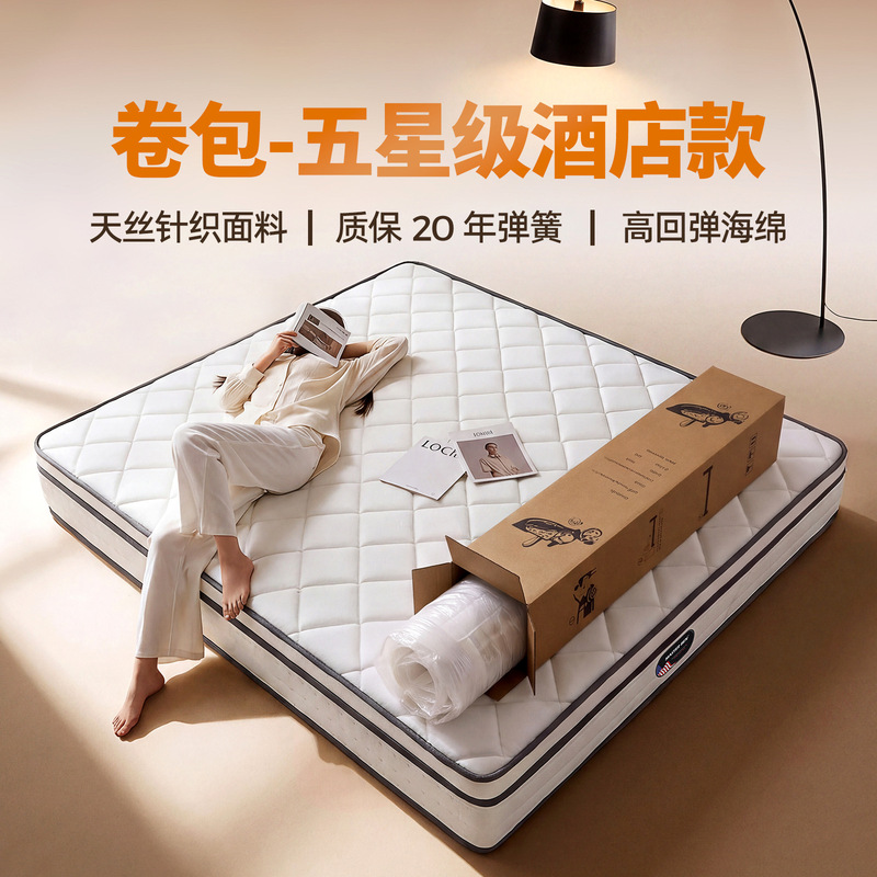 Compressed Silent Independent Pocket Spring Mattress, Five-Star Hotel Style, Breathable Mesh Fabric, High-Resilience Foam Compressed Silent Independent Pocket Spring Mattress, Five-Star Hotel Style, Breathable Mesh Fabric, High-Resilience Foam