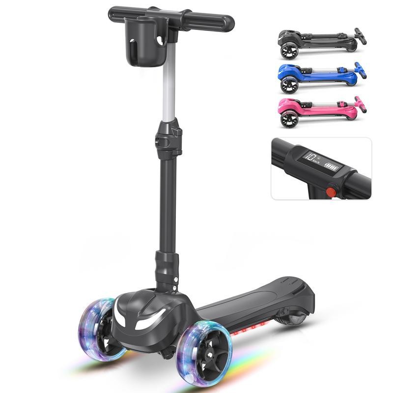 Cross-Border Children's Electric Scooter Three-Wheel Foldable Scooter 3-6Scooter Toy Car Stroller Scooter