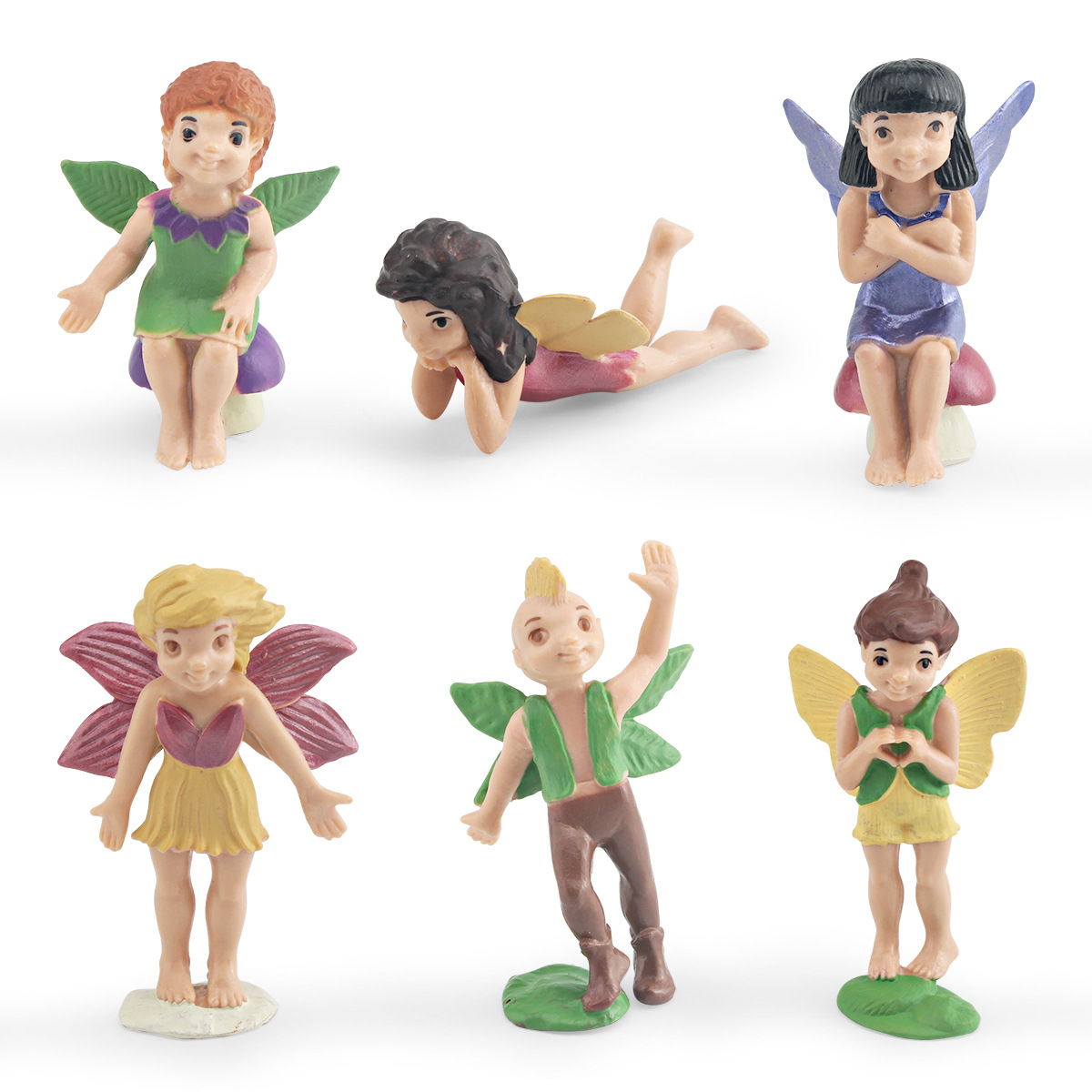 Amazon simulación mito personaje mini flor modelo de hadas elfo muñeca decoración estática juguete