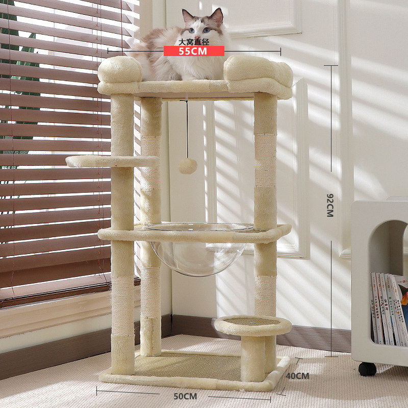 Árbol rascador para gatos grande y extragrande con sisal, multinivel, casa para gatos sencilla que no ocupa espacio, soporte para gatos, venta al por mayor transfronteriza. image 11