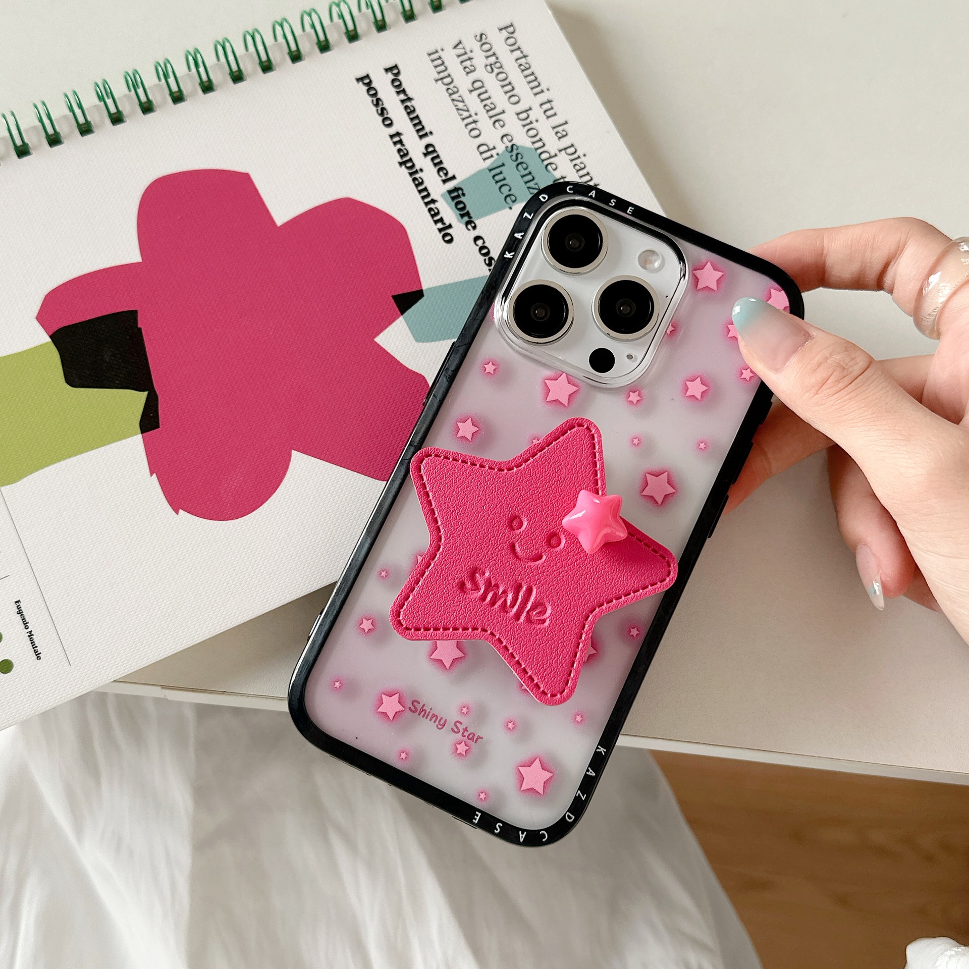 Pantalla completa de viento ins, estrellas florecientes, adecuado para Apple 16ProMax, funda para teléfono móvil 15Pro, simple 14/13 nuevo 16Pro