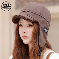 內里全絨加厚保暖鴨舌護耳帽子男女冬季騎車防風防寒飛行雷鋒帽潮