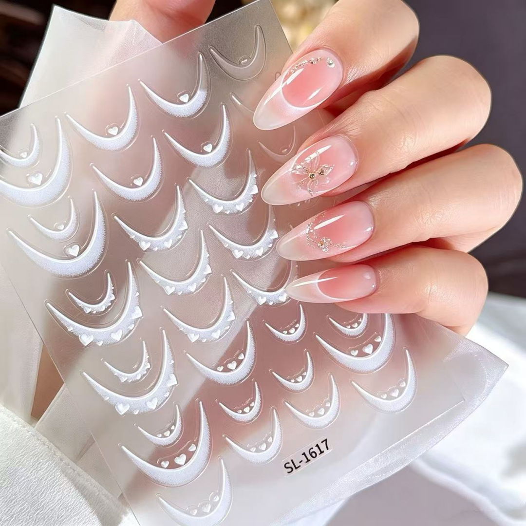 Cross-Border Hot-Selling New Waterproof Thin and Flexible Nail Stickers Niche Nail Decoration Stickers Wholesale Sl1616-1627