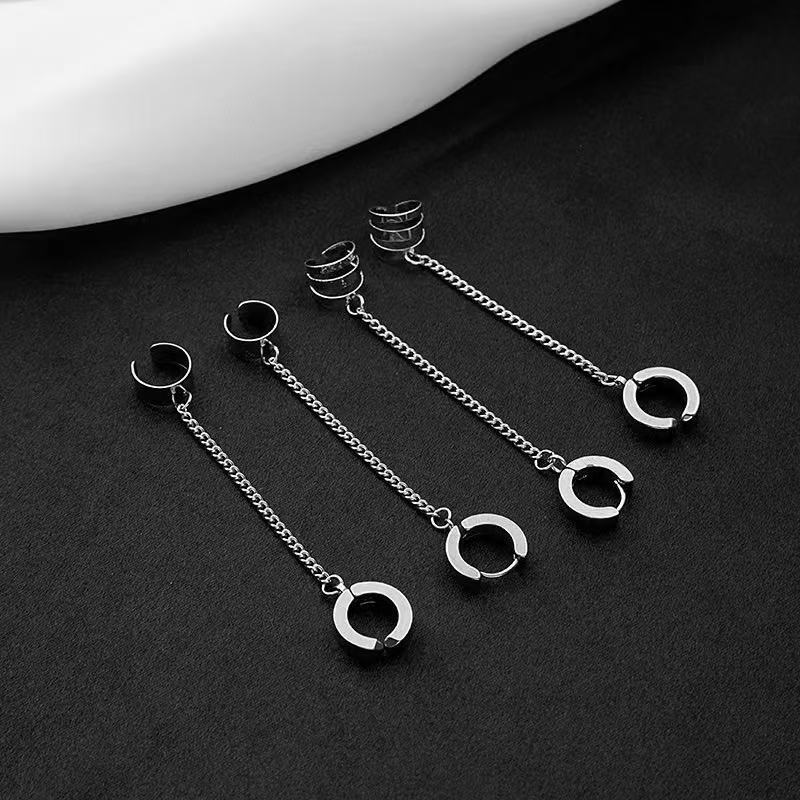 Universal steel black piercing for men and women