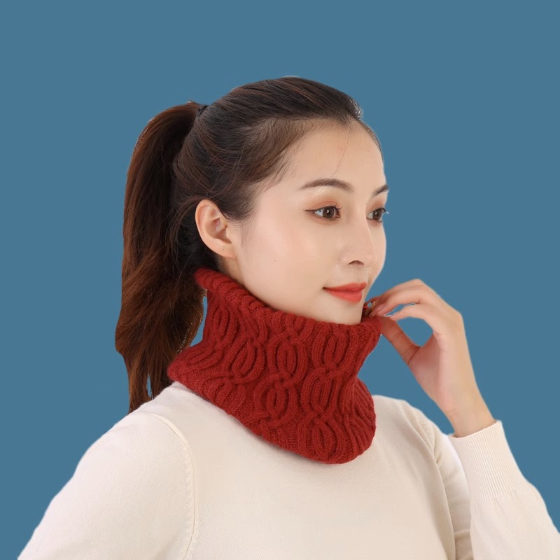 Nuevo hilo de Jersey de punto bufanda para mujer Otoño e Invierno estilo coreano versátil grueso cálido cuello protección color sólido bufanda collar falso