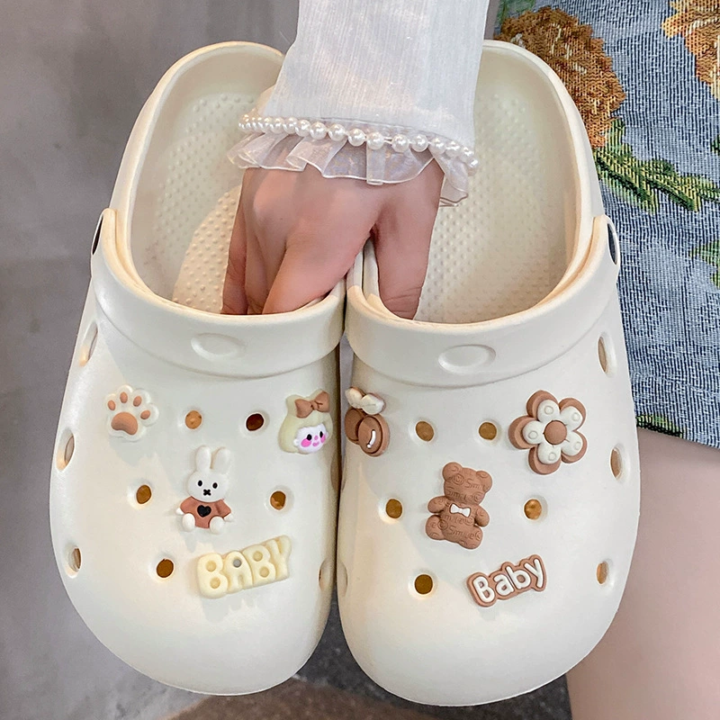 Новая модель пещерной обуви женский летний 2024 новый внешний вид анти-скольжения на толстом подошве