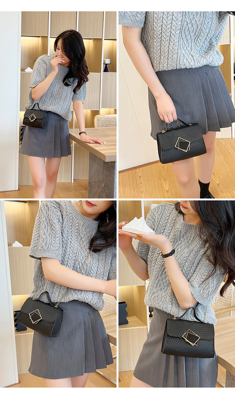 Crossbody Bag Bags Type Women's Small Pu Leather Lingge Fashion Square Magnetic Buckle Crossbody Bag