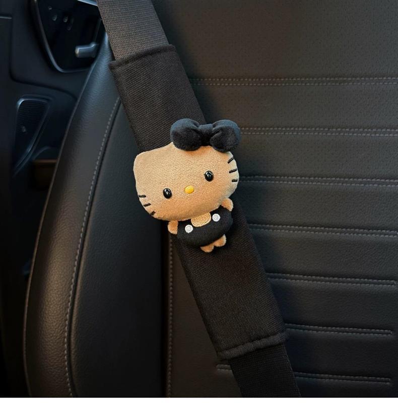 Car Seatbelt Shoulder Pads, Car Interior Seatbelt Decoration, Hello Kitty Anti-Wear Clothing, Couple Set for Women