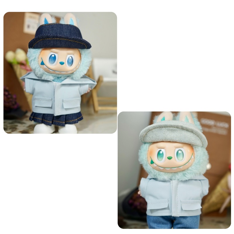 labubu娃衣17cm拉布布衣服【七夕限定】情侣款冲锋衣cp套装着替|undefined