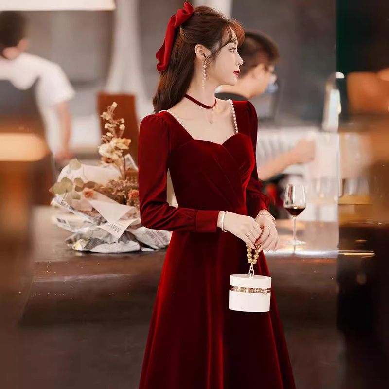 Bride's Toast Dress 2026 New Spring Style Petite Wedding Dress Engagement Homecoming Casual Wear Dress for Women