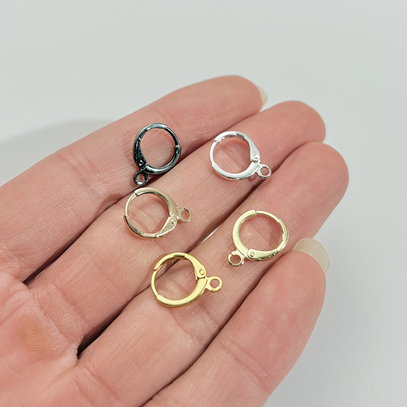 Base de pendientes redondos de latón para DIY