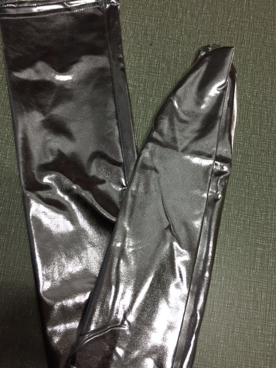 性感弹力长筒袜黑皮袜子漆皮袜子舞台表演用