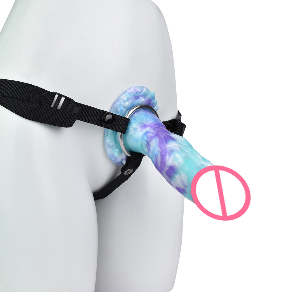 Dragón de hielo Polla pene de silicona líquida juguetes sexuales para adultos Yin anal de doble propósito clímax equipo juguetes sexuales para casa