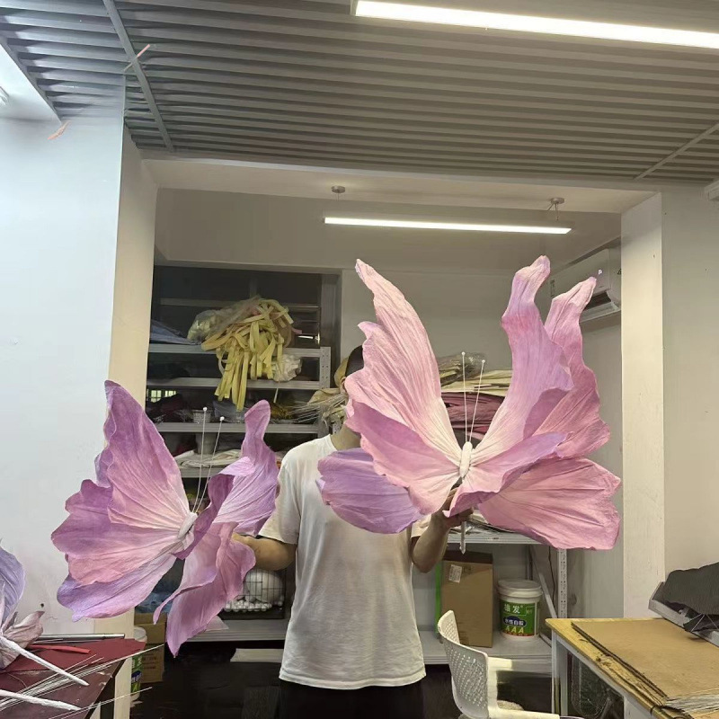 Simulated Stereo Paper Flower Butterfly Paper Art Large Giant Wedding Window Props Layout Decoration Photography Wedding Shooting Bone