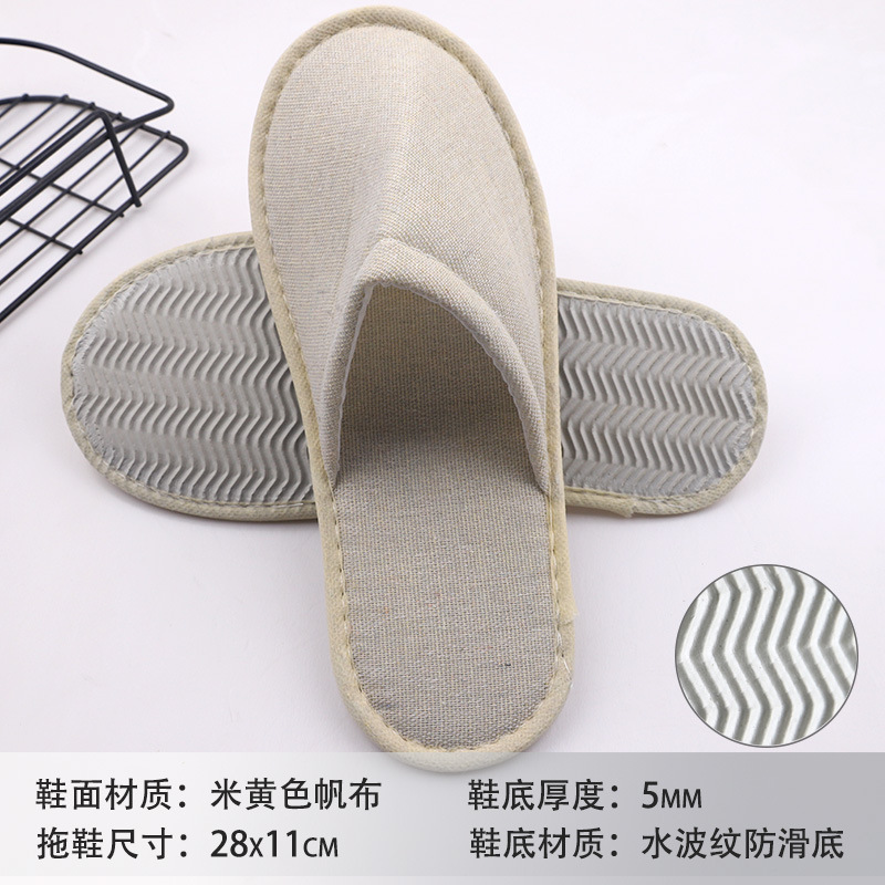 Hotel sandalinas desechables de algodón de lino de seda sandalinas de alojamiento residencial sandalinas desechables antideslizantes soleas de zapatillas gruesas