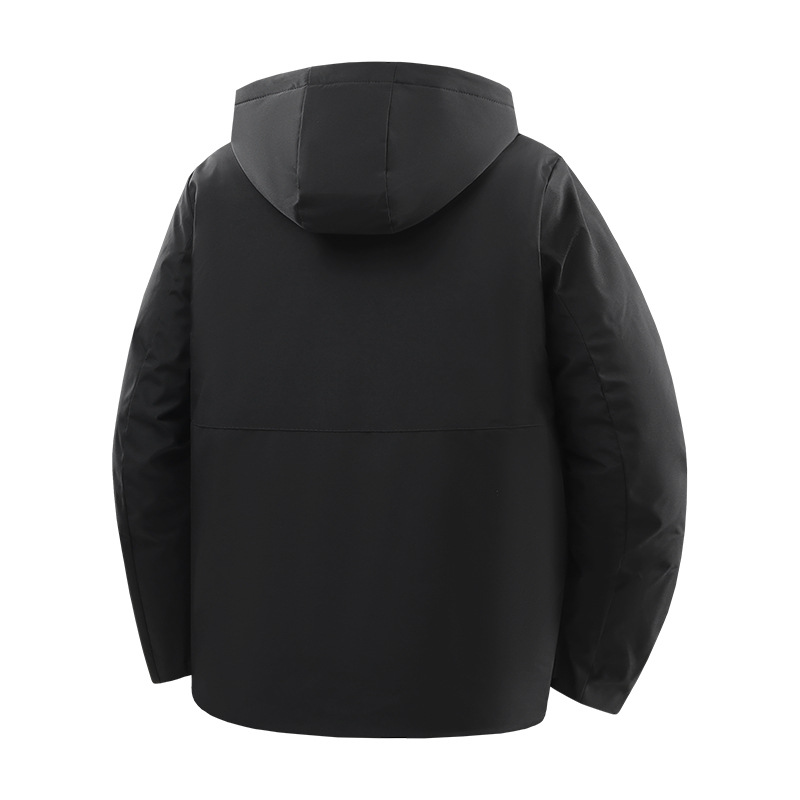 Transfronterizo chaqueta de terciopelo para hombres otoño y invierno nueva chaqueta con capuchón ropa de algodón cálida suelta engrosada ropa de trabajo